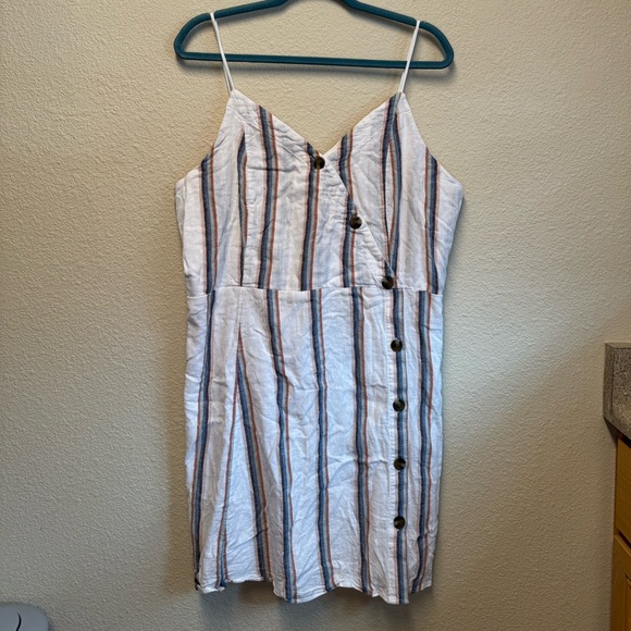 AE Striped Button-Down Dress - Picture 1 of 4